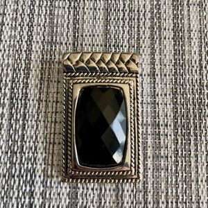 Black Stone Silver Pendant